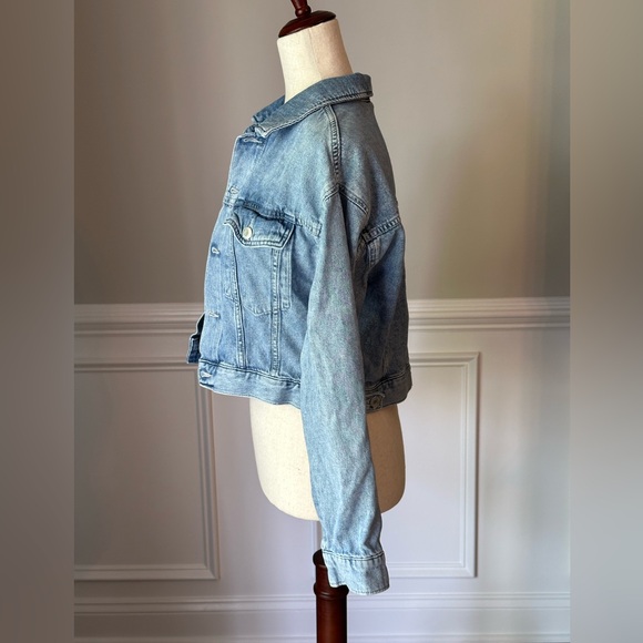 H&M Cropped Denim Jacket size 18 - Picture 4 of 9